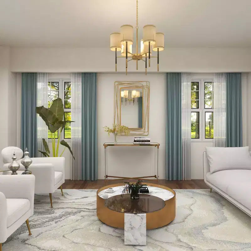 Specchio da parete in metallo con cornice sottile rettangolare in metallo dorato, stile contemporaneo, 46,88" H x 31,25" W, nessun montaggio richiesto