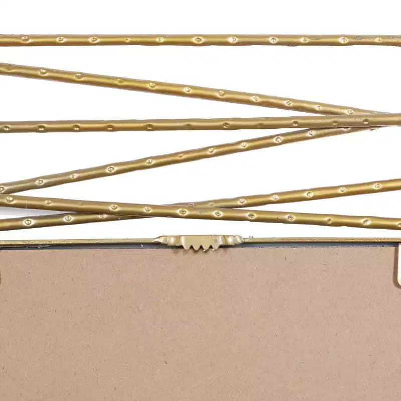 Specchio da parete in metallo con cornice sottile rettangolare in metallo dorato, stile contemporaneo, 46,88" H x 31,25" W, nessun montaggio richiesto