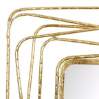 Specchio da parete in metallo con cornice sottile rettangolare in metallo dorato, stile contemporaneo, 46,88" H x 31,25" W, nessun montaggio richiesto