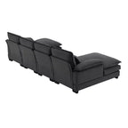 Divano componibile a U in ciniglia 110 con 2 chaise longue e cuscini