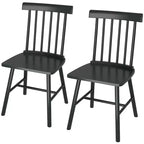 Set di sedie da pranzo HOMCOM Windsor, sedie da cucina in legno stile rustico con struttura in legno di gomma, schienale a fuso per sala da pranzo, soggiorno