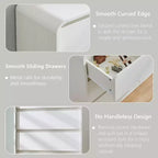 Comò verticale moderno a 6 cassetti - Mobile contenitore in legno da 120 cm, Cassettiera per camera da letto e soggiorno