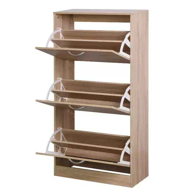 Scarpiera a 3 Cassetti, Scarpiera a 3 Livelli in Legno per Ingresso