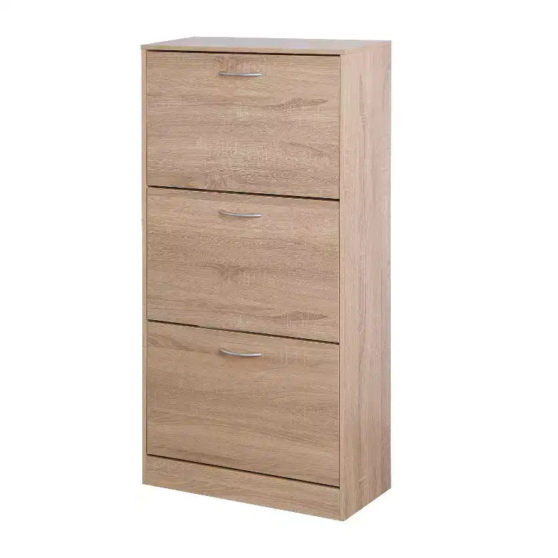 Scarpiera a 3 Cassetti, Scarpiera a 3 Livelli in Legno per Ingresso