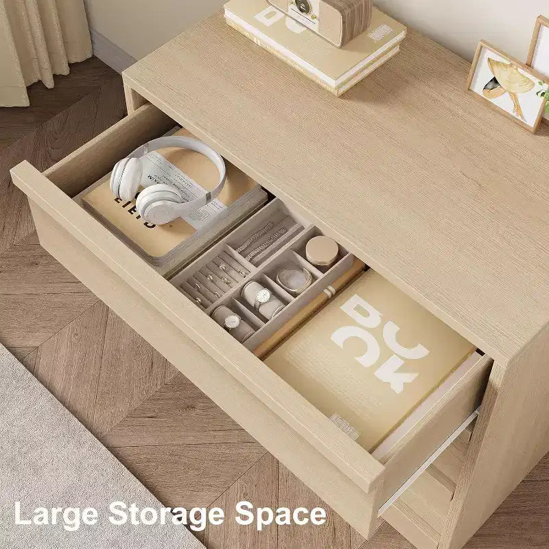 Comò a 4 cassetti per camera da letto, comodino a 4 cassetti con ampio spazio di archiviazione, piccolo comò moderno e organizzatore comodino per soggiorno, cameretta