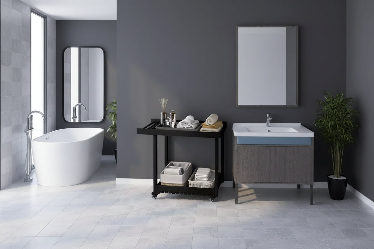 Carrello multiuso per impieghi gravosi: struttura in HDPE resistente alle intemperie, facile manovrabilità e stoccaggio
