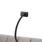 Divano Letto Estraibile con Schienale Regolabile, Chaise Longue Biposto con Porte USB e Portabicchieri