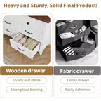 Comodino a 6 cassetti per camera da letto, Comò a 47 cassetti largo con contenitore autoportante, Cassettiera in legno per soggiorno, camera da letto, ingresso