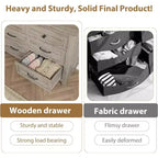 Comodino a 6 cassetti per camera da letto, Comò a 47 cassetti largo con contenitore autoportante, Cassettiera in legno per soggiorno, camera da letto, ingresso