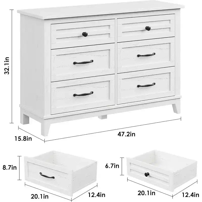 Comodino a 6 cassetti per camera da letto, Comò a 47 cassetti largo con contenitore autoportante, Cassettiera in legno per soggiorno, camera da letto, ingresso