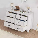 Comodino a 6 cassetti per camera da letto, Comò a 47 cassetti largo con contenitore autoportante, Cassettiera in legno per soggiorno, camera da letto, ingresso