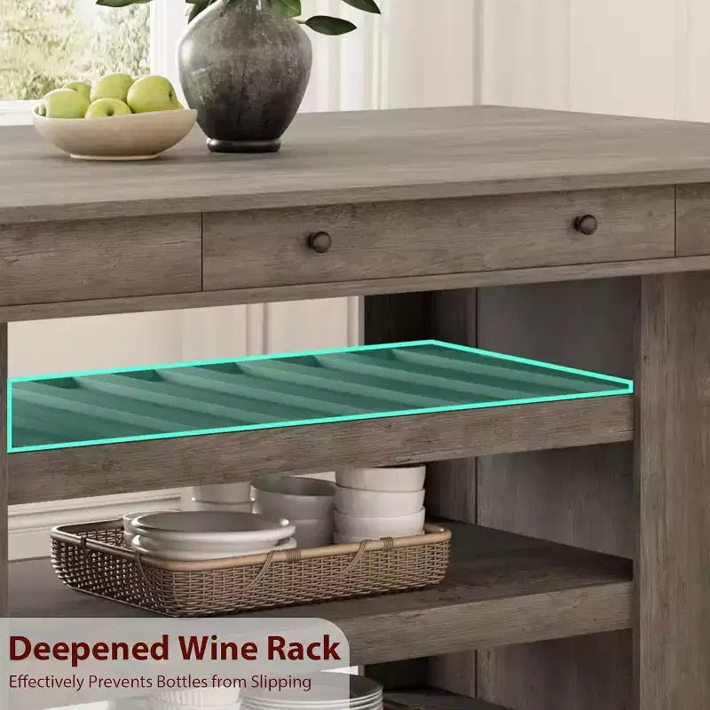 Tavolo da pranzo alto 60 cm con porta-bibite e ripiani, tavolo da bar alto da cucina in stile rustico, tavolo rettangolare alto per sala da pranzo o bar di casa