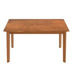 Set da pranzo compatto per 4 persone, 5 pezzi, in legno retrò, tavolo rettangolare con 4 sedie imbottite