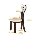 Sedie da pranzo contemporanee imbottite in similpelle (set da 2)