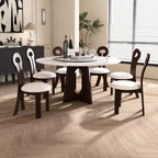 Sedie da pranzo contemporanee imbottite in similpelle (set da 2)