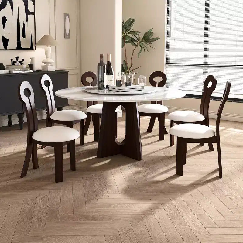 Sedie da pranzo contemporanee imbottite in similpelle (set da 2)