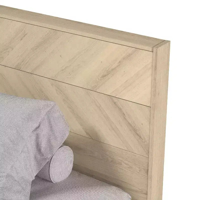Letto matrimoniale con testiera Oslo Quercia