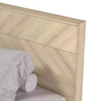 Letto matrimoniale con testiera Oslo Quercia