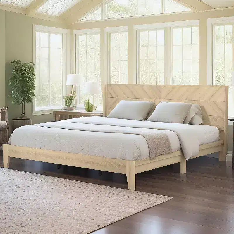 Letto matrimoniale con testiera Oslo Quercia