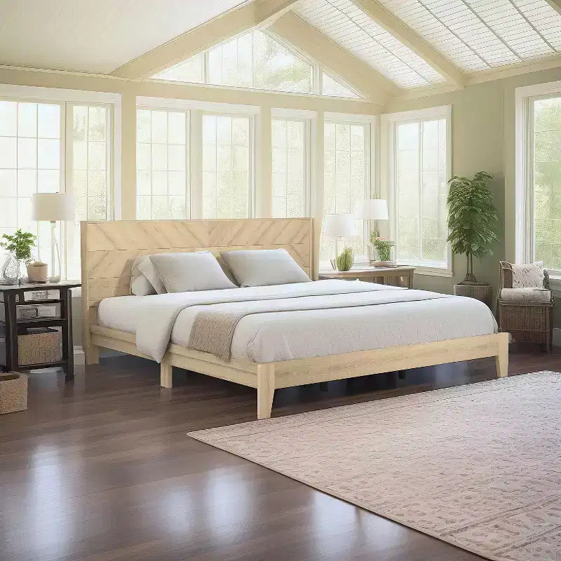 Letto matrimoniale con testiera Oslo Quercia
