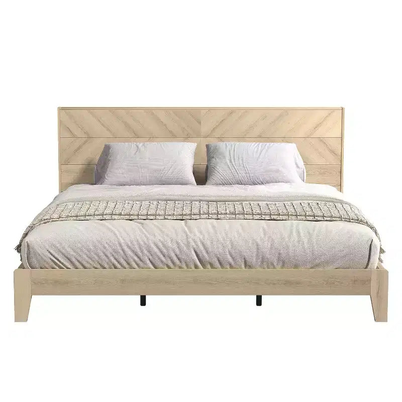 Letto matrimoniale con testiera Oslo Quercia