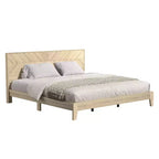Letto matrimoniale con testiera Oslo Quercia