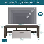 Mobile porta TV moderno da 51 con contenitore e ripiano in vetro