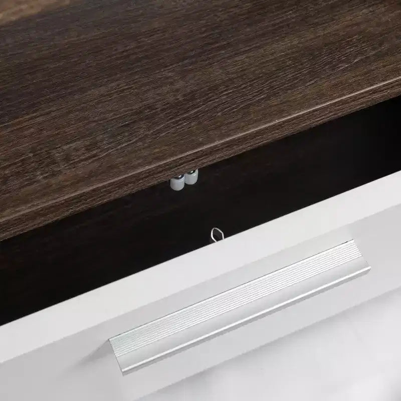 Mobile porta TV moderno da 51 con contenitore e ripiano in vetro