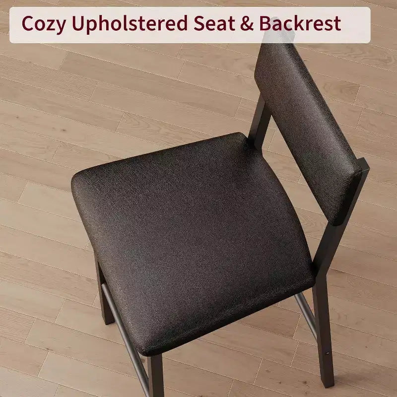 Set di 2 sgabelli da bar, sgabelli da bancone con schienale, in pelle PU imbottita e spesse gambe in metallo, sedie per isola cucina