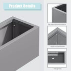 Mobile contenitore indipendente in legno bianco venato da 31x31x16 pollici per bagno o soggiorno