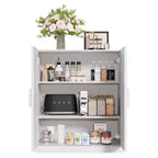 Mobile contenitore indipendente in legno bianco venato da 31x31x16 pollici per bagno o soggiorno