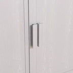 Mobile contenitore indipendente in legno bianco venato da 31x31x16 pollici per bagno o soggiorno