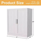 Mobile contenitore indipendente in legno bianco venato da 31x31x16 pollici per bagno o soggiorno
