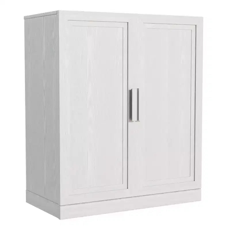 Mobile contenitore indipendente in legno bianco venato da 31x31x16 pollici per bagno o soggiorno