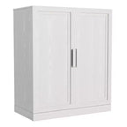 Mobile contenitore indipendente in legno bianco venato da 31x31x16 pollici per bagno o soggiorno