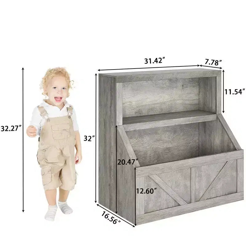Libreria e Portagiochi per Bambini, Armadietto in Legno per Libri per Bambini, Grandi Scomparti per la Stanza dei Giochi, la Camera da Letto, la Stanza dei Bambini, l'Aula Scolastica