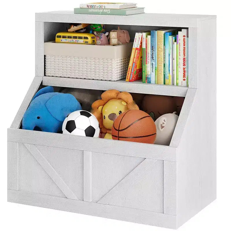 Libreria e Portagiochi per Bambini, Armadietto in Legno per Libri per Bambini, Grandi Scomparti per la Stanza dei Giochi, la Camera da Letto, la Stanza dei Bambini, l'Aula Scolastica