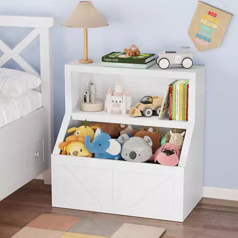 Libreria e Portagiochi per Bambini, Armadietto in Legno per Libri per Bambini, Grandi Scomparti per la Stanza dei Giochi, la Camera da Letto, la Stanza dei Bambini, l'Aula Scolastica