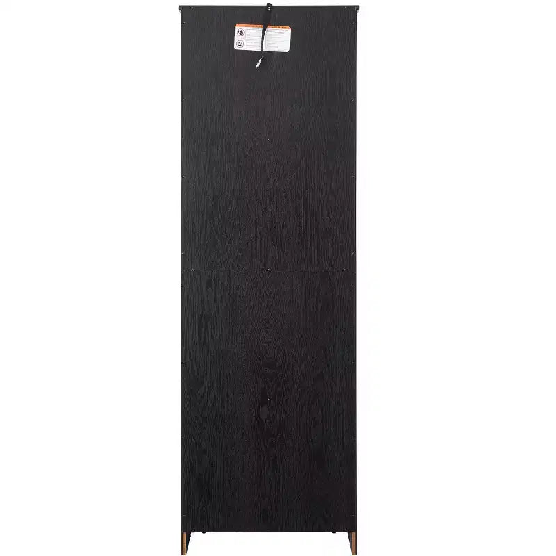 Armadietto alto 72,4" con 8 ante e 4 ripiani, libreria per soggiorno, cucina, sala da pranzo, ufficio, autoportante, nero