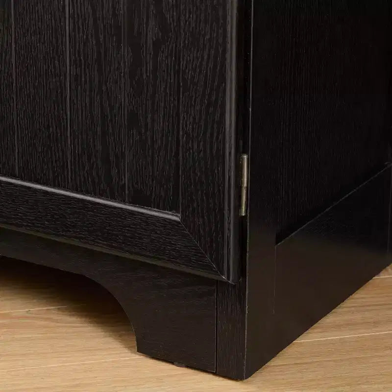 Armadietto alto 72,4" con 8 ante e 4 ripiani, libreria per soggiorno, cucina, sala da pranzo, ufficio, autoportante, nero