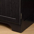 Armadietto alto 72,4" con 8 ante e 4 ripiani, libreria per soggiorno, cucina, sala da pranzo, ufficio, autoportante, nero