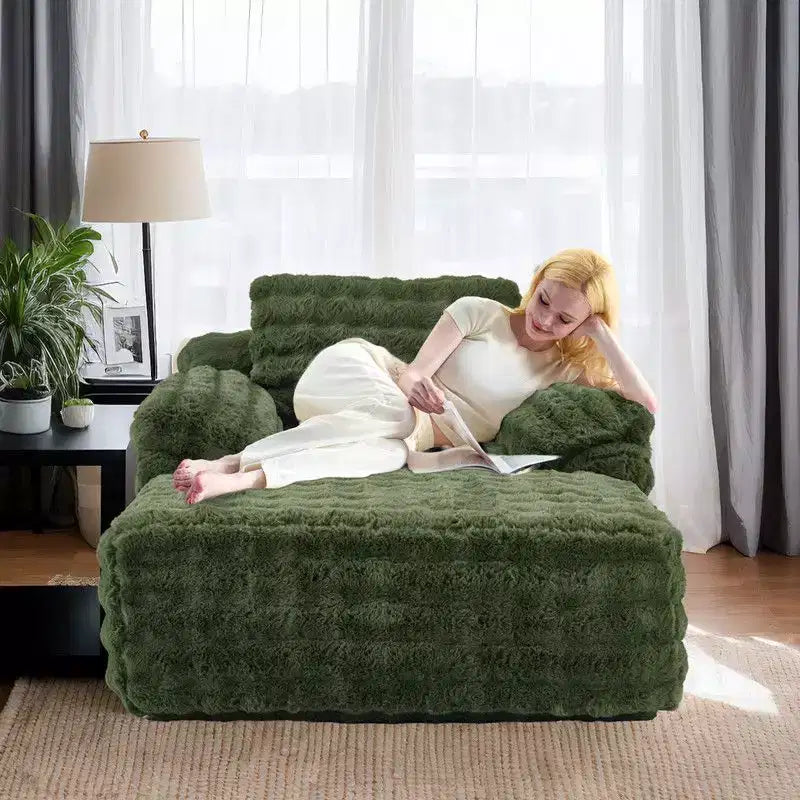 Divano Letto Chesterfield Senza Struttura in Velluto