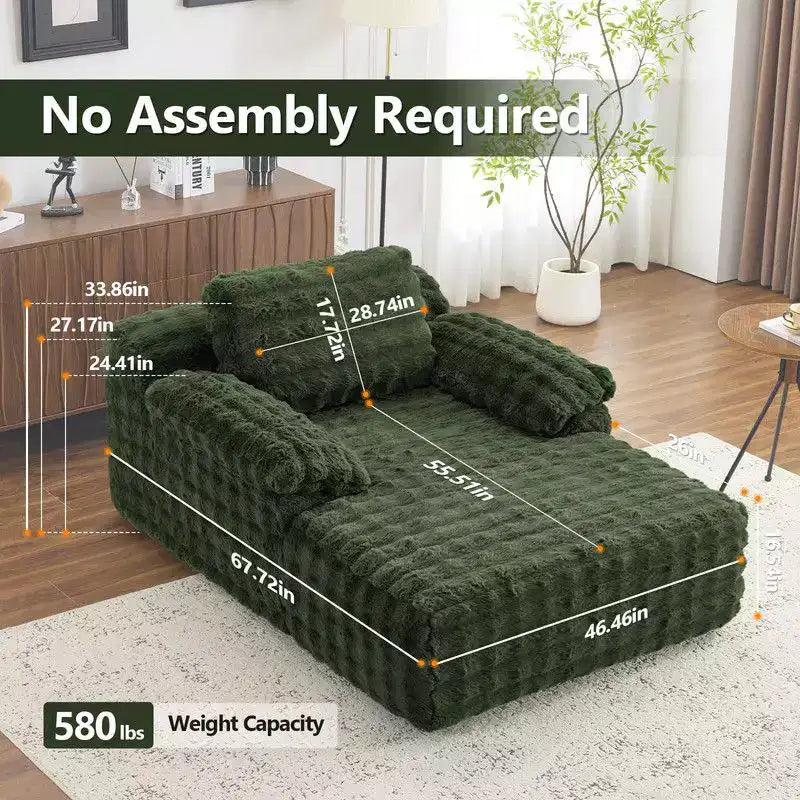 Divano Letto Chesterfield Senza Struttura in Velluto