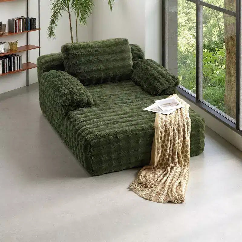 Divano Letto Chesterfield Senza Struttura in Velluto