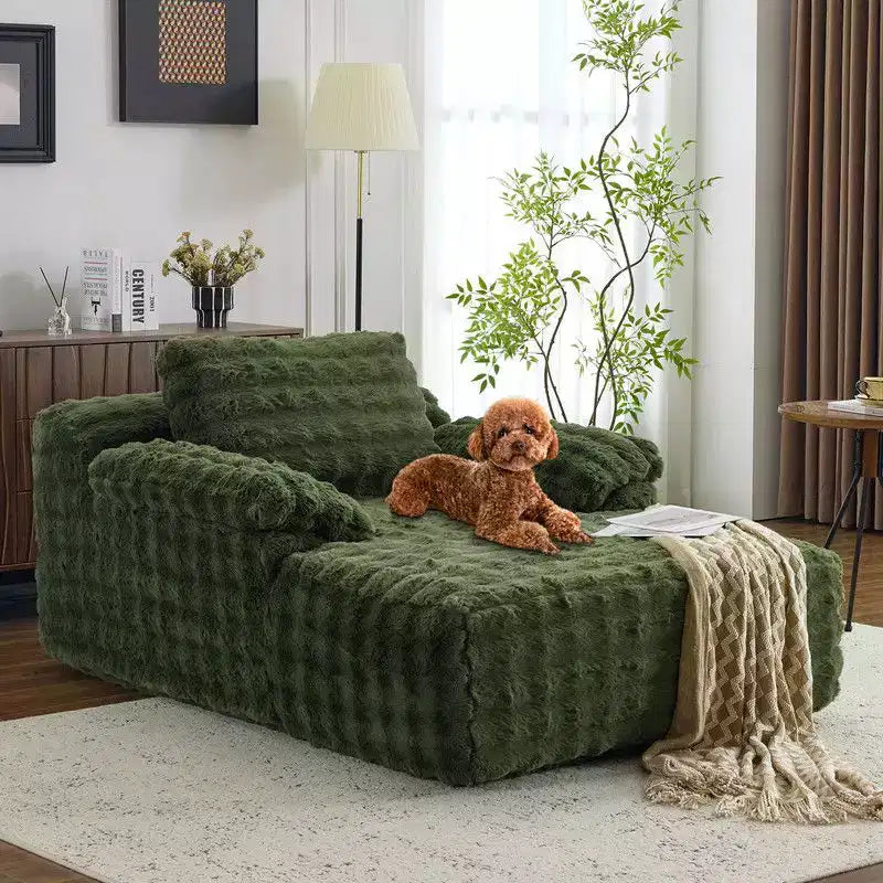 Divano Letto Chesterfield Senza Struttura in Velluto