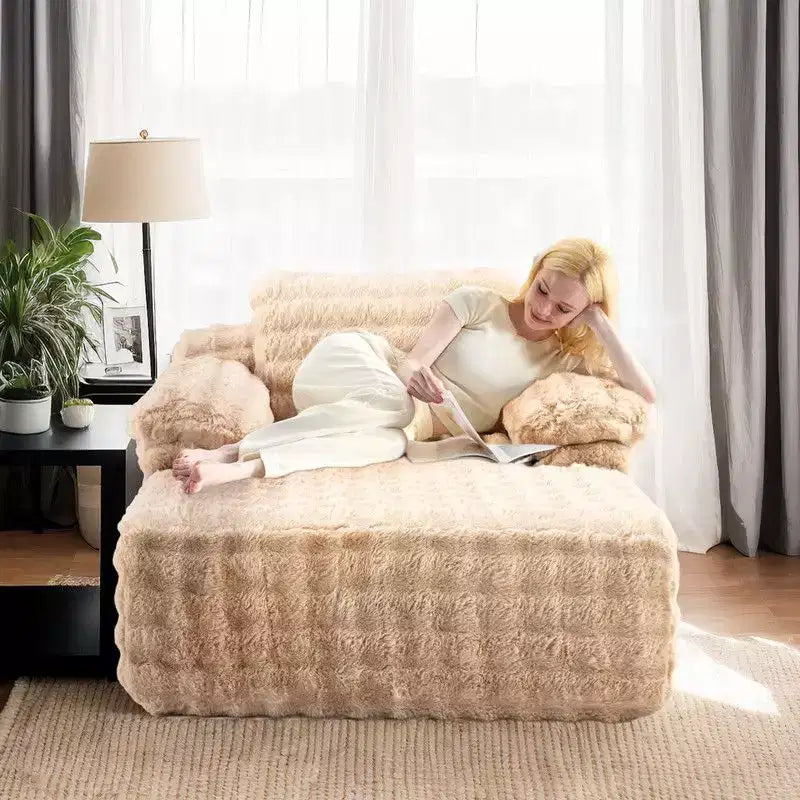 Divano Letto Chesterfield Senza Struttura in Velluto