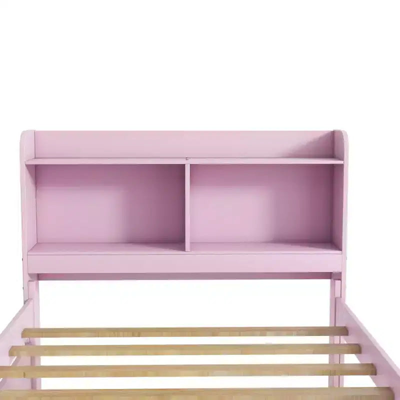 Letto gemello moderno con letto estraibile e testiera con contenitore