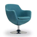 Poltrona girevole in twill blu