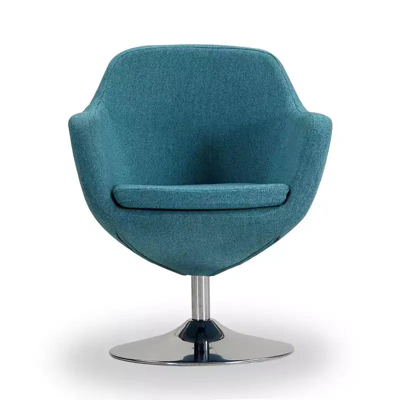 Poltrona girevole in twill blu