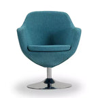 Poltrona girevole in twill blu